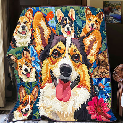 Colorful Corgi Collection WP2008010CL Quilt
