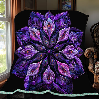 Crystal Purple Flowers WP2208004CL Quilt