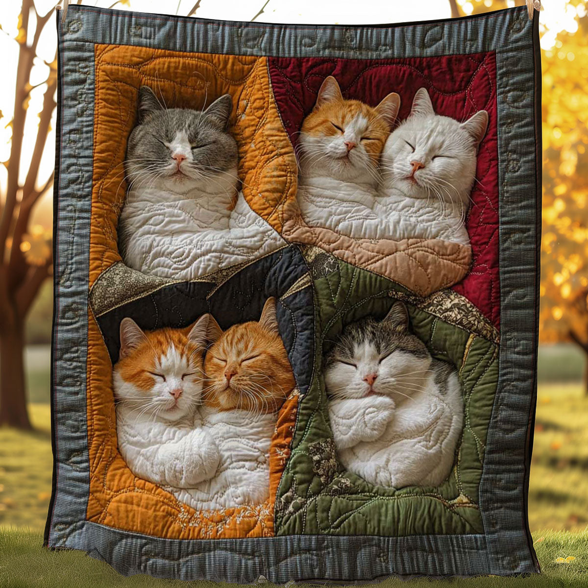 Cuddling Cat WP0608012CL Quilt