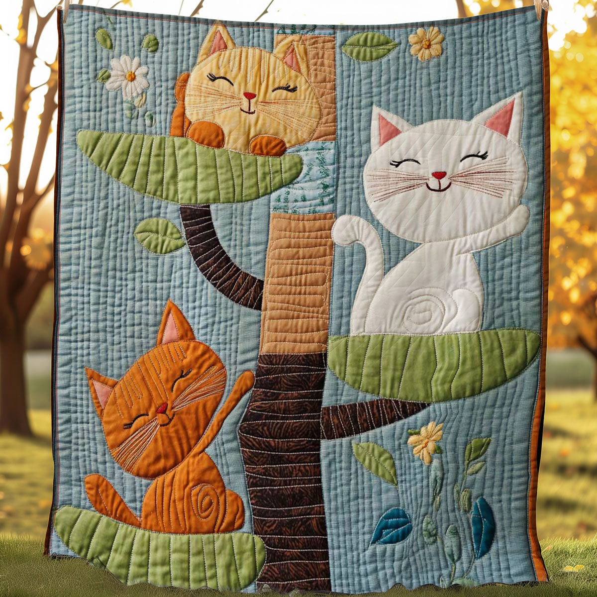 Cute Cat Tree WP0608016CL Quilt