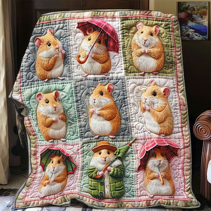 Cute Raining Hamster WP2008014CL Quilt