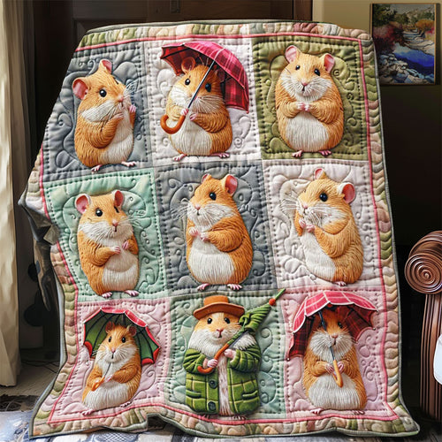 Cute Raining Hamster WP2008014CL Quilt