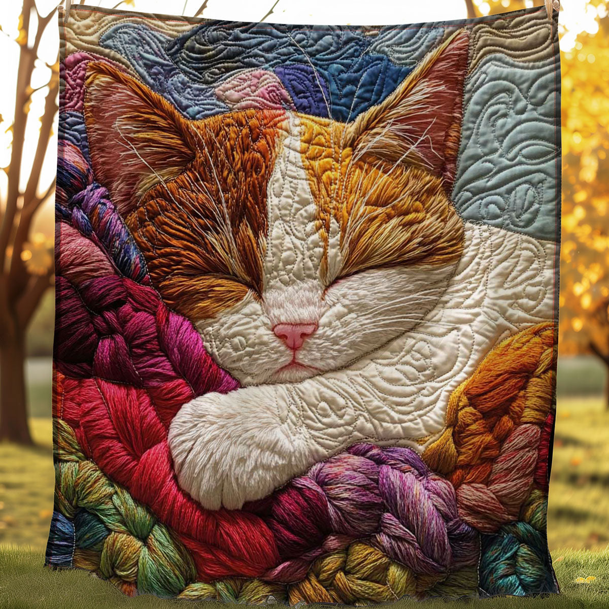 Cute Tabby Cat WP0208001CL Quilt