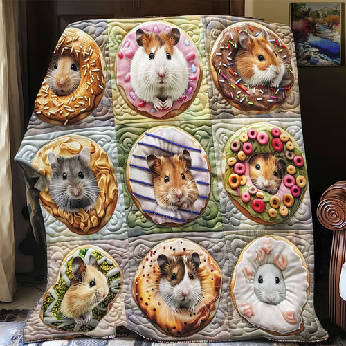 Donut Pillow Hamsters WP2008017CL Quilt