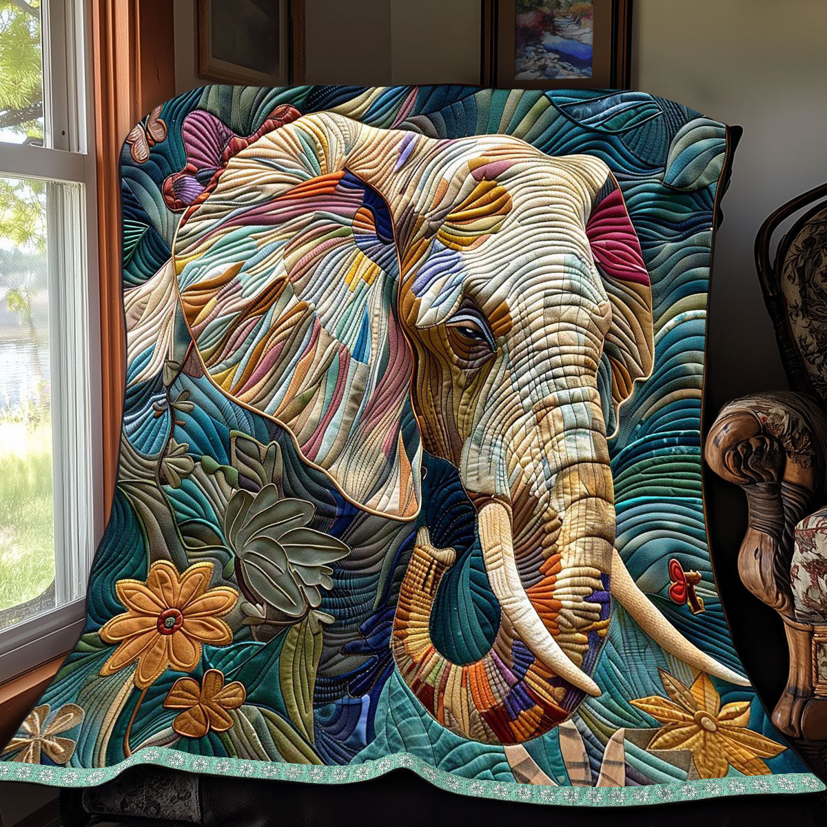 Elephant Jungle WP0409016CL Quilt