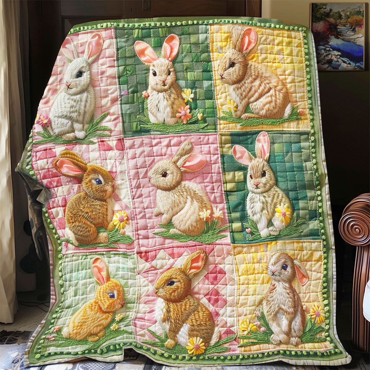 Farm Bunny Collection WP2108016CL Quilt