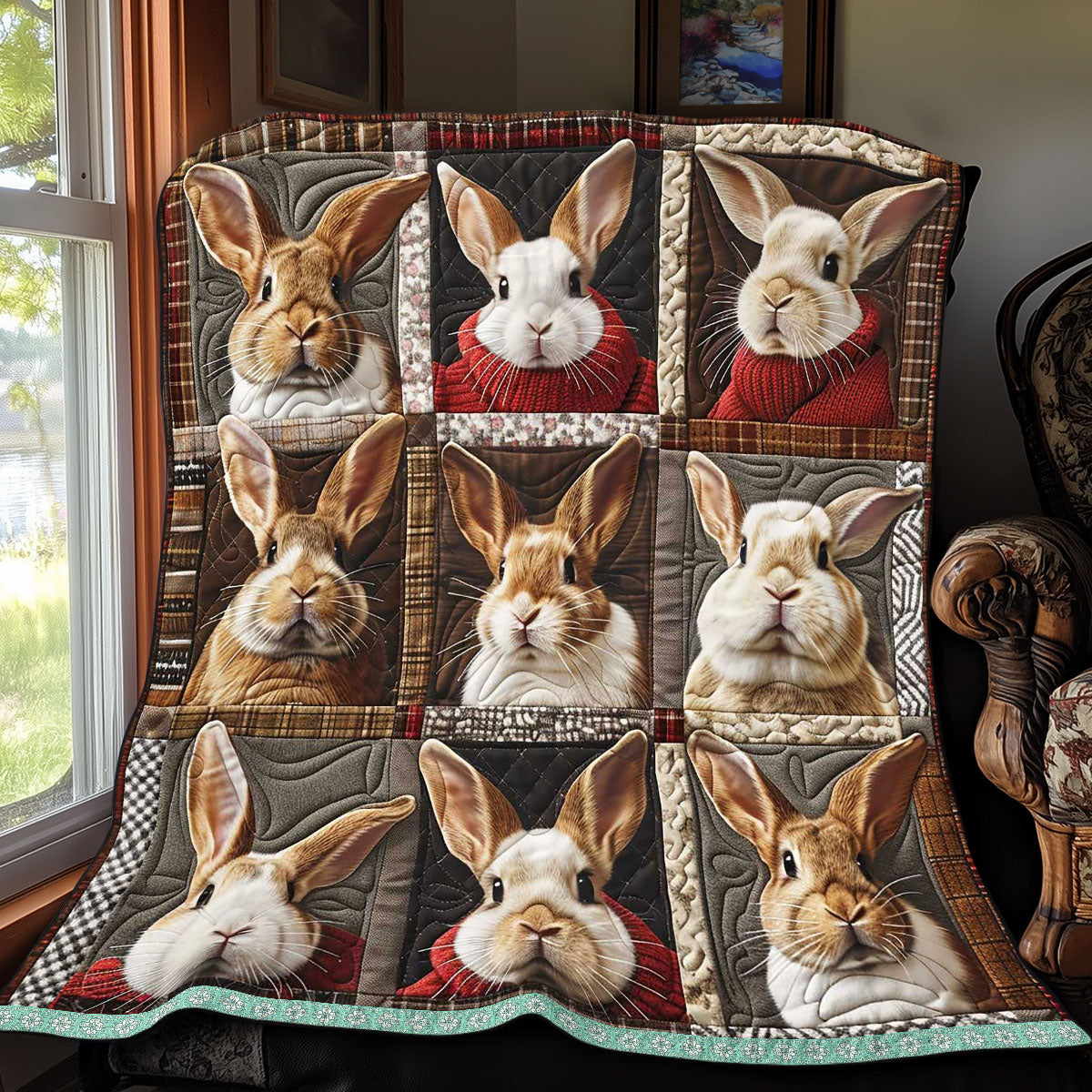 Fluffy Bunny WP3008015CL Quilt