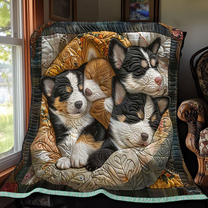 Fluffy Corgi WP0509018CL Quilt
