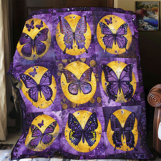 Full Moon Purple Butterfly WP2008024CL Quilt