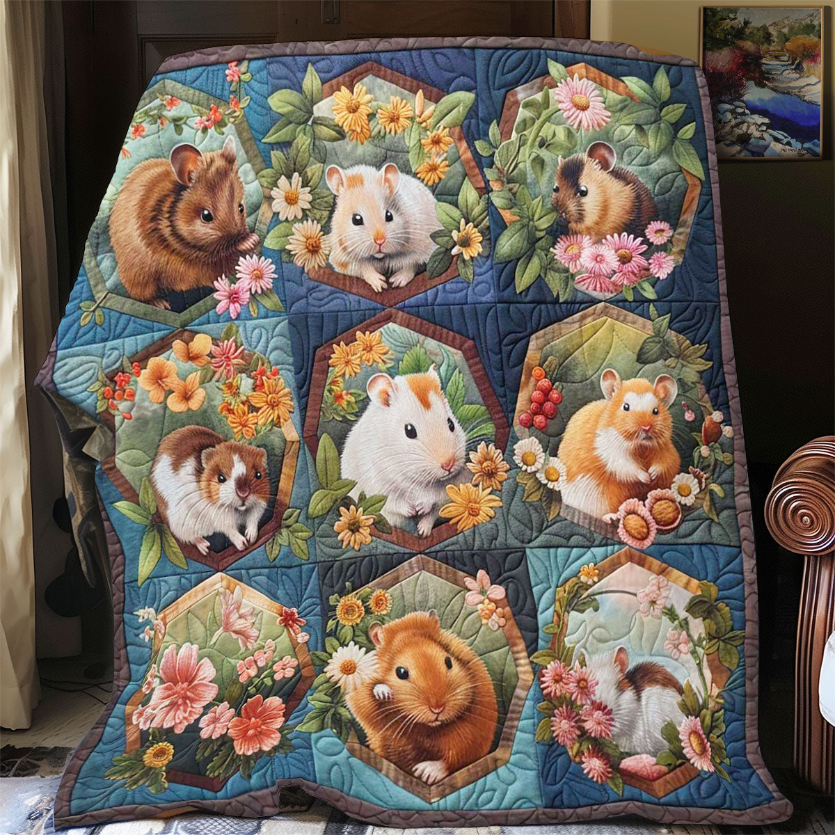 Garden Cute Hamster WP2008026CL Quilt