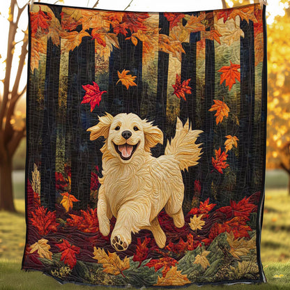 Golden Retriever Maple Forest WP0208019CL Quilt