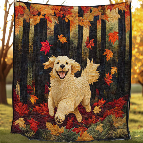 Golden Retriever Maple Forest WP0208019CL Quilt