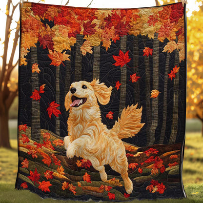 Golden Retriever Autumn WP0208017CL Quilt