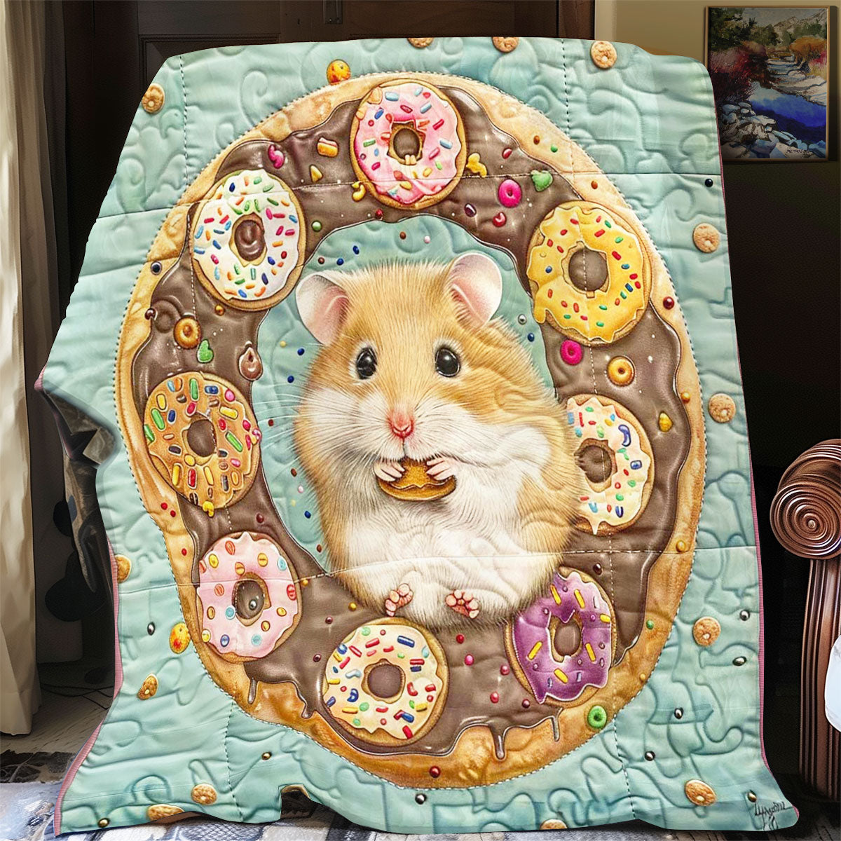 Hamster Donut WP2008028CL Quilt