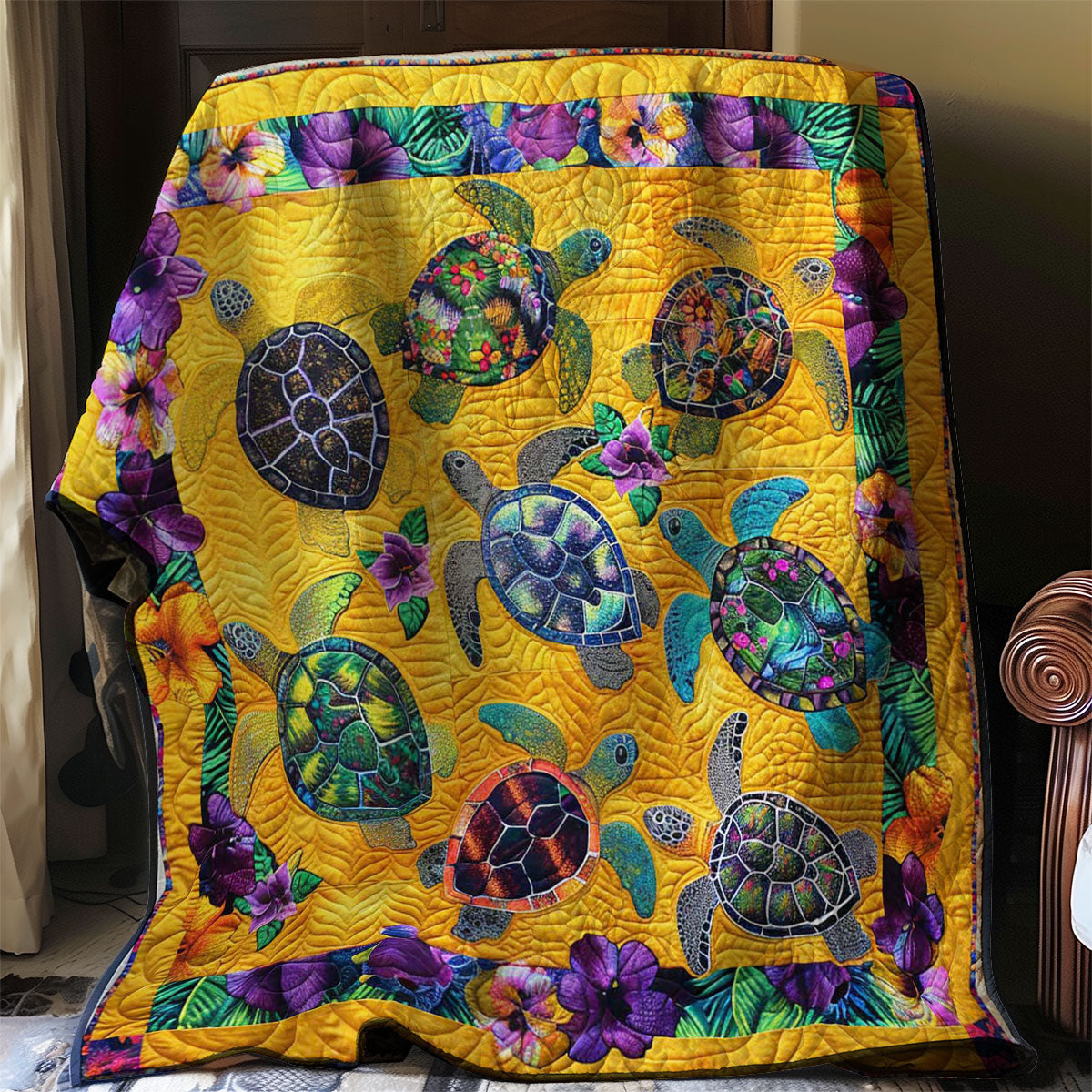 Hawaii Sunny Turtle WP3007033CL Quilt