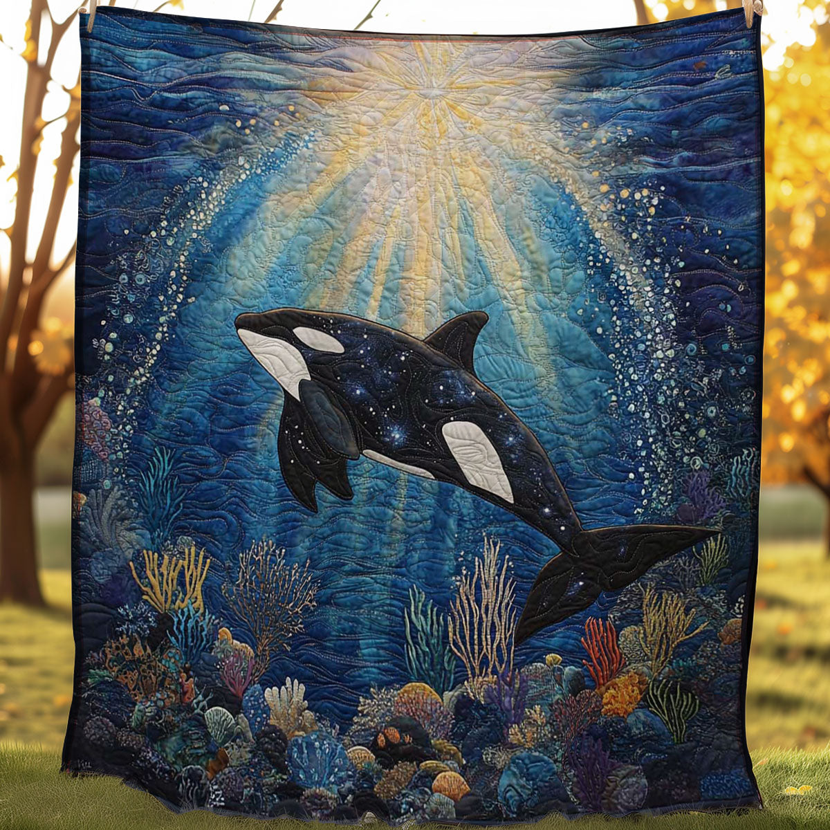 Killing Whale Sunrise WP0208007CL Quilt