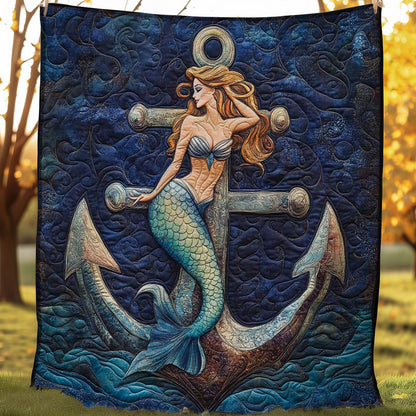 Mermaid Blue Anchor WP0108037CL Quilt