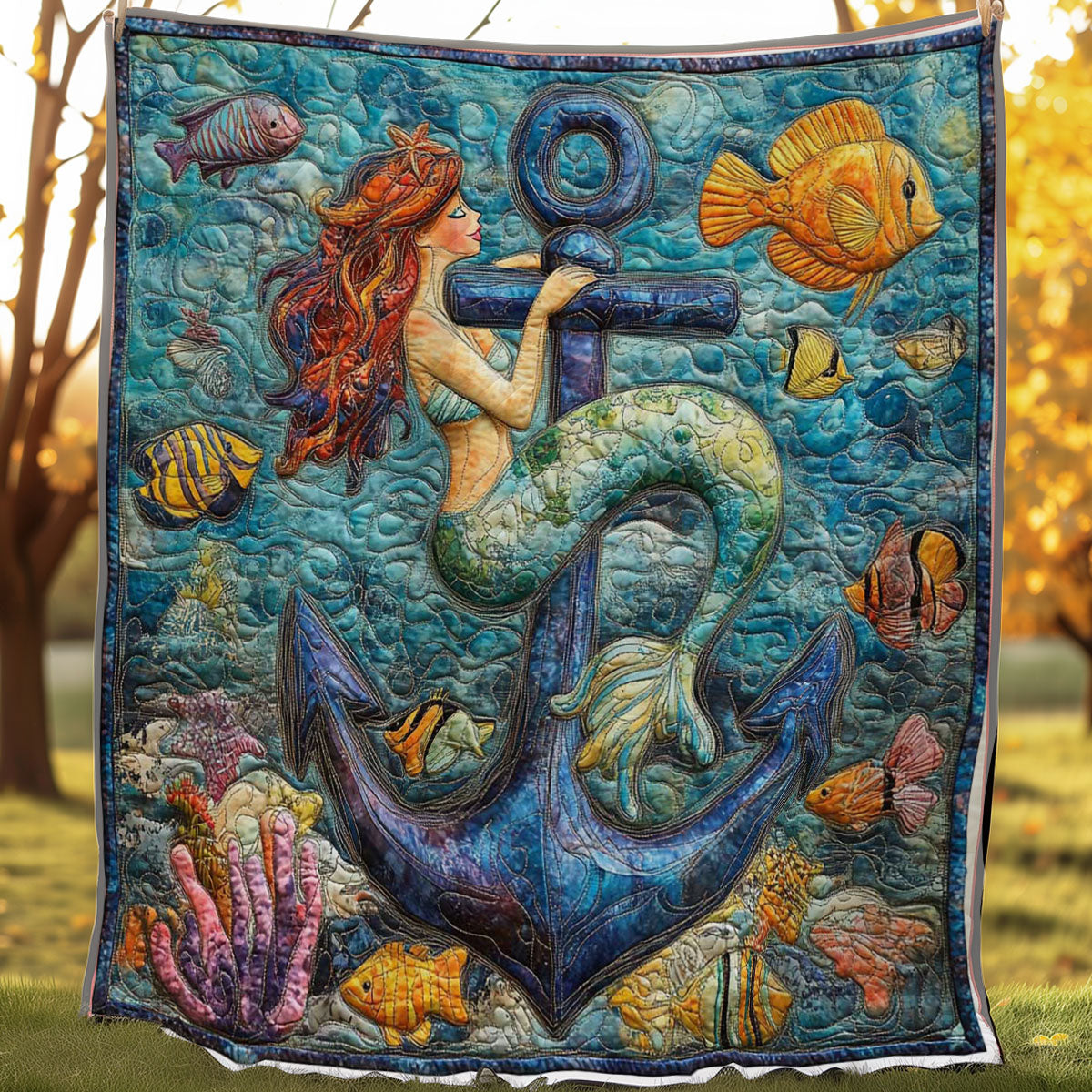 Mermaid Sea WP0208011CL Quilt