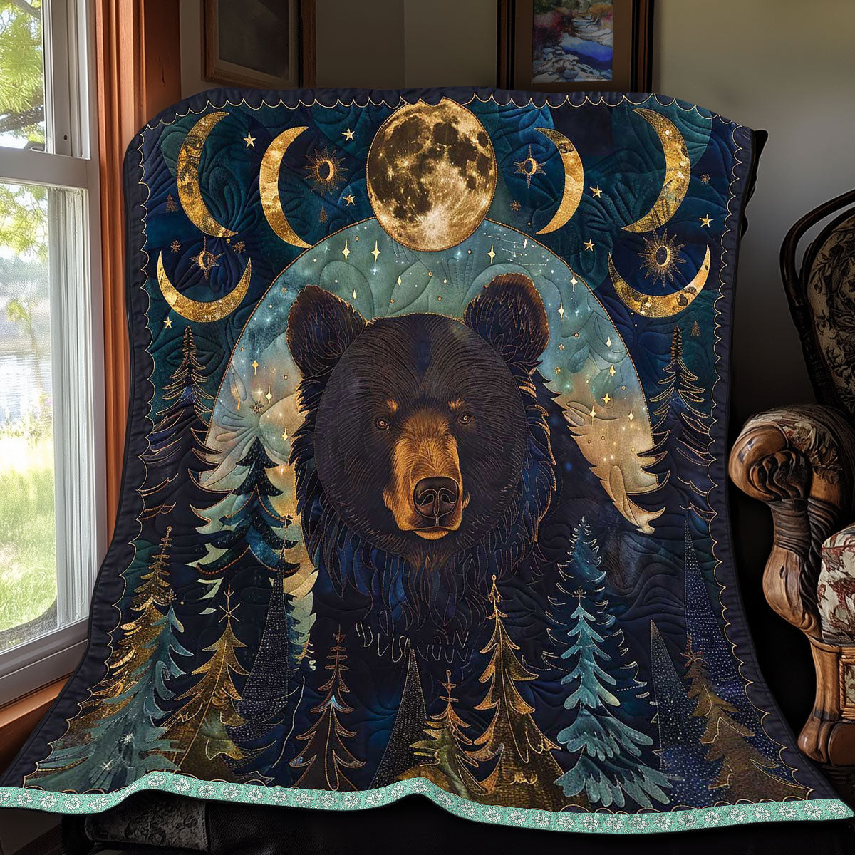 Moon Black Bear WP0509028CL Quilt