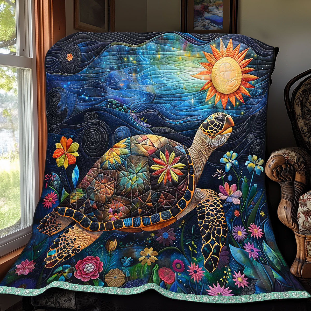 Mystical Turtle WP2208020CL Quilt