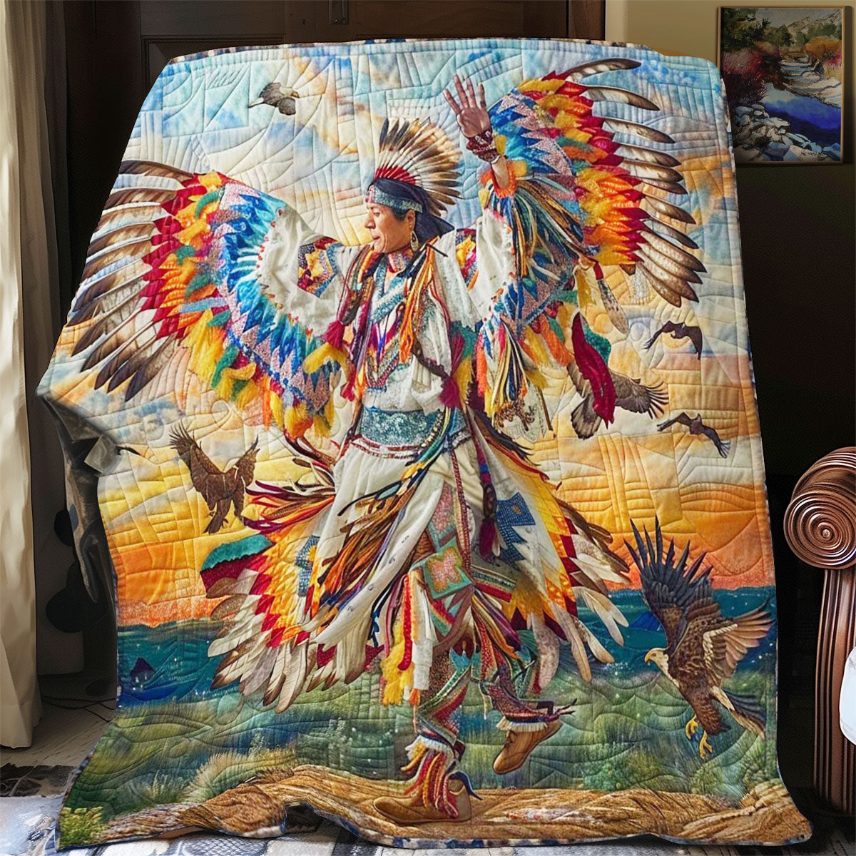 Native America Chief WP1308022CL Quilt