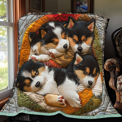 Nestling Sleeping Corgi WP0409033CL Quilt