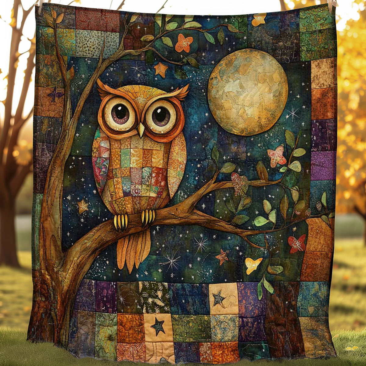 Patchwork Owl Tree WP0208031CL Quilt