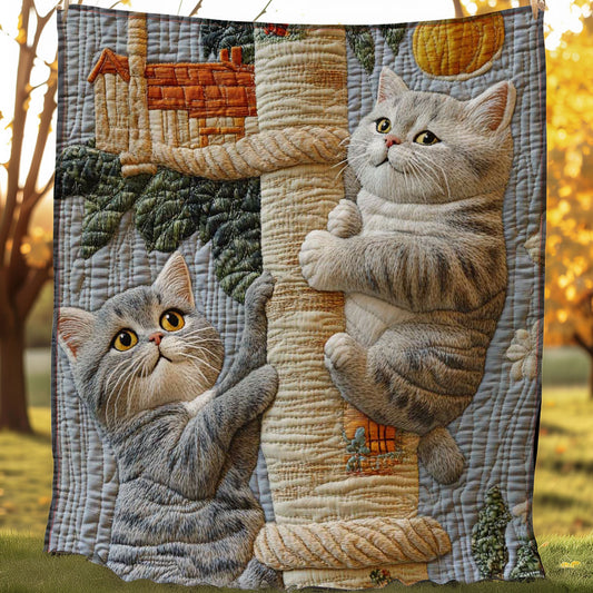 Playing Cat Tree WP0608013CL Quilt