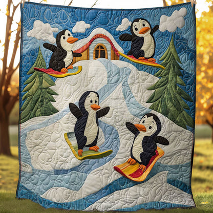 Playing Penguine WP0508027CL Quilt