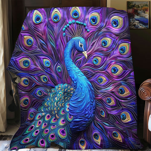 Purple Peacock WP2108030CL Quilt