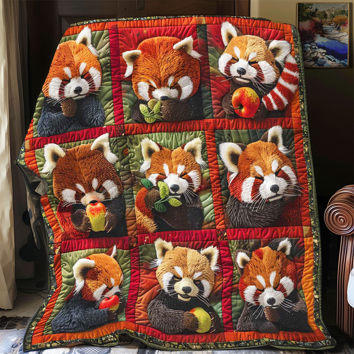 Red Panda Snack WP2108035CL Quilt