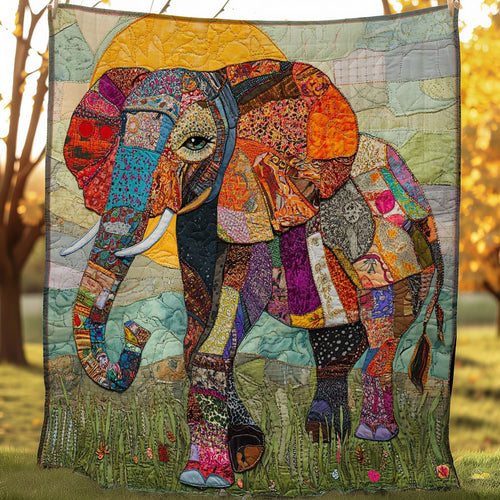 Safari Elephant Patchwork WP0108053CL Quilt