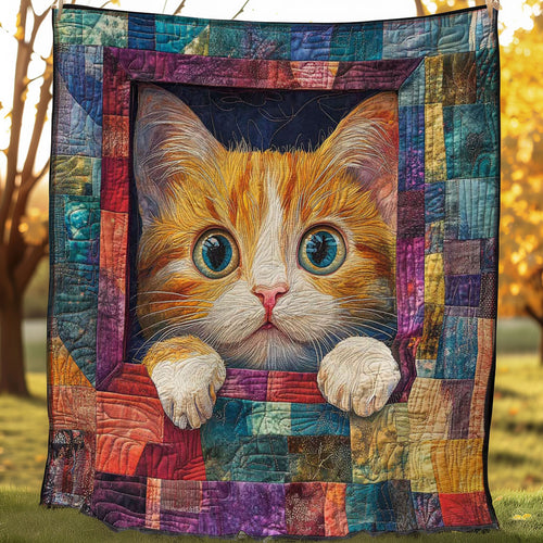 Sneaking Cute Cat WP0508021CL Quilt