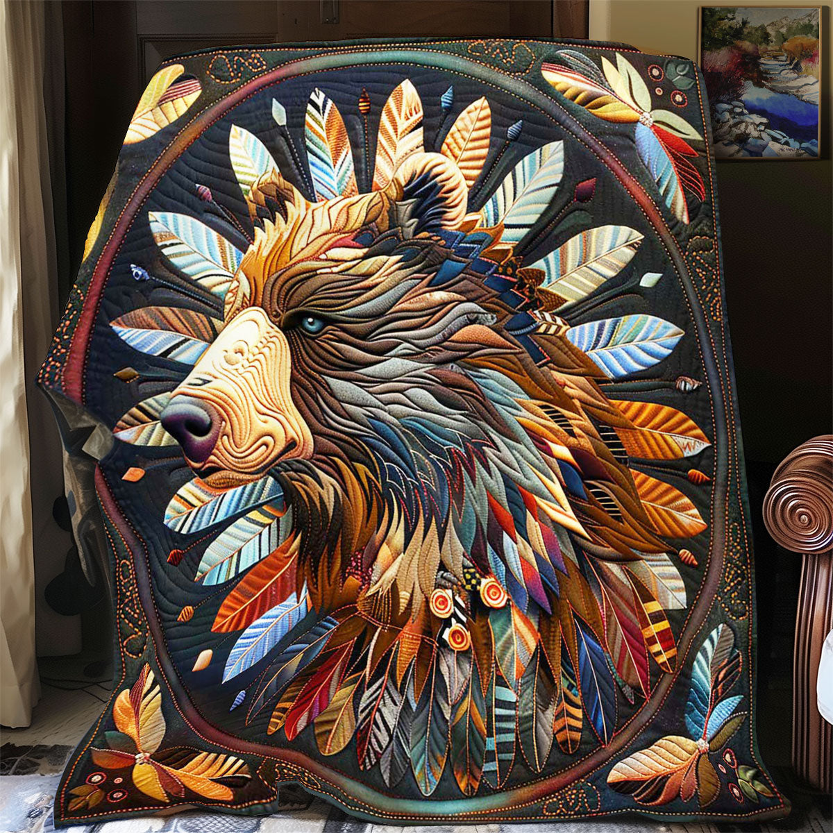 Tribal Bear WP1308034CL Quilt