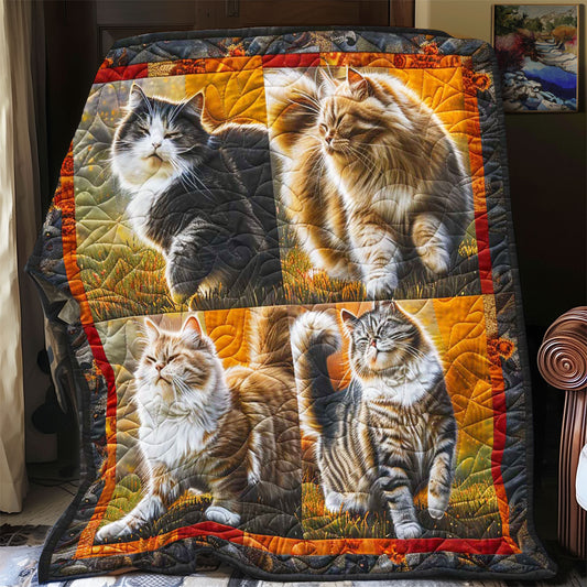 Walking Fancy British Cat WP1408020CL Quilt