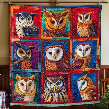 Abstract Art Owl WP3008029CL Quilt