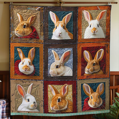 Adorable Bunny Portrait WP3008032CL Quilt