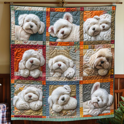 Bichon Sleeping WP3008034CL Quilt
