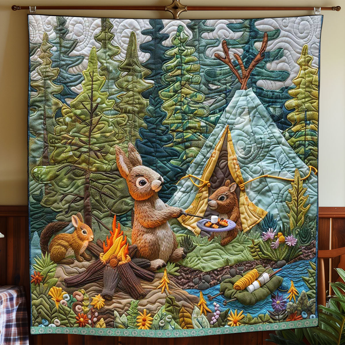Bunny Marshmallow Chef WP0909051CL Quilt