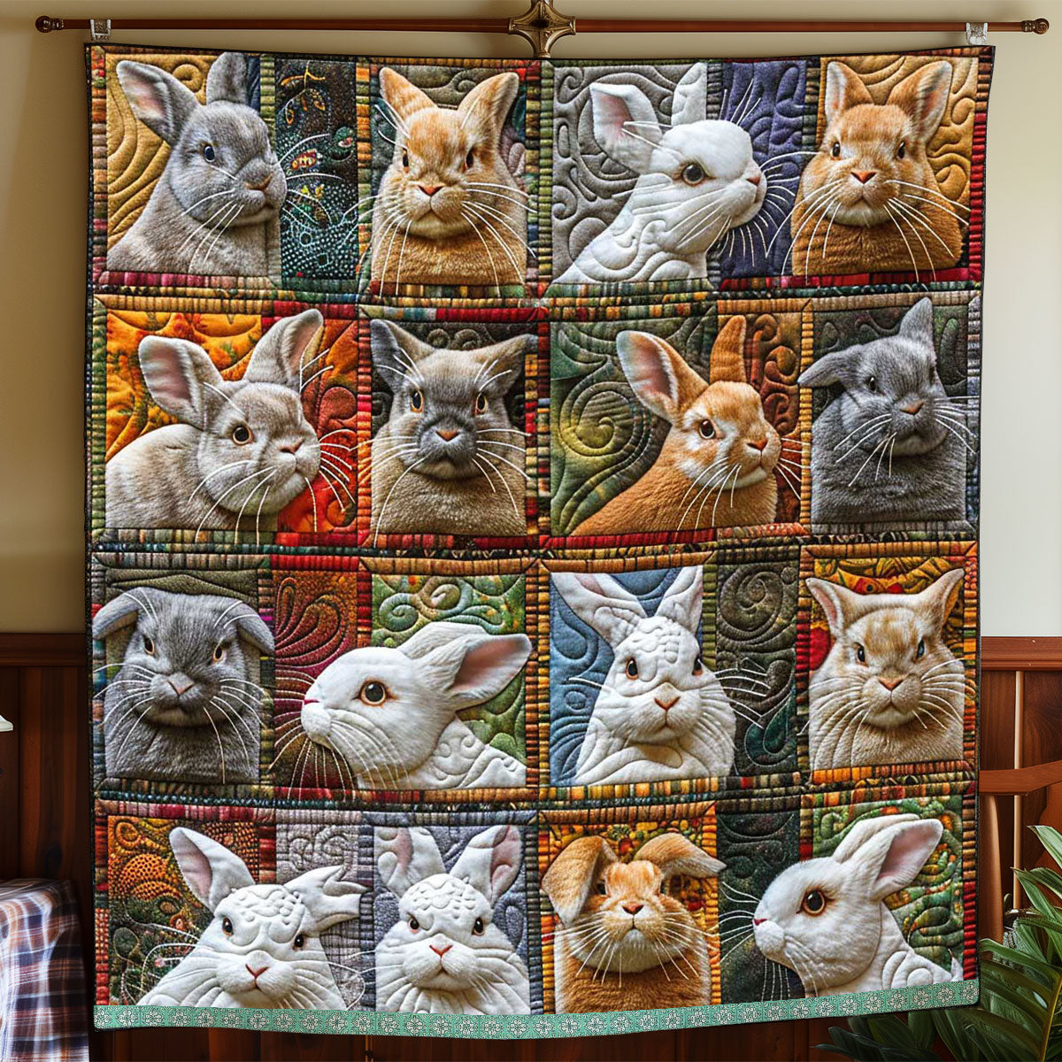 Bunny Trails WP3008035CL Quilt