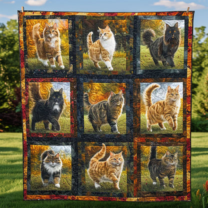 Collection Autumn Cat WP1308060CL Quilt