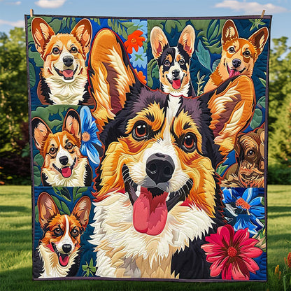 Colorful Corgi Collection WP2008010CL Quilt
