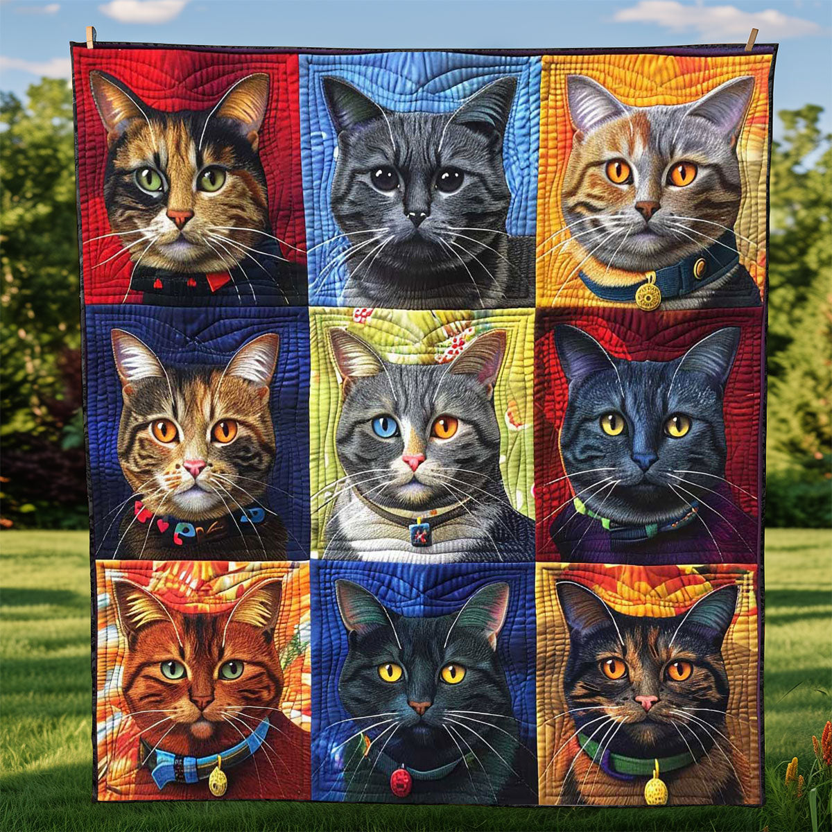 Colorful Tabby Collection WP1408005CL Quilt