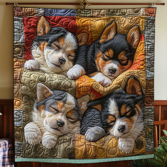 Corgi Family WP0409008CL Quilt