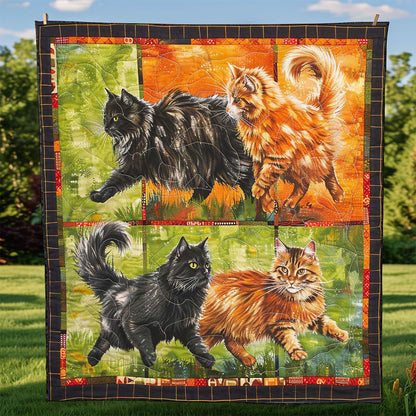 Couple Playing Cat WP1308061CL Quilt