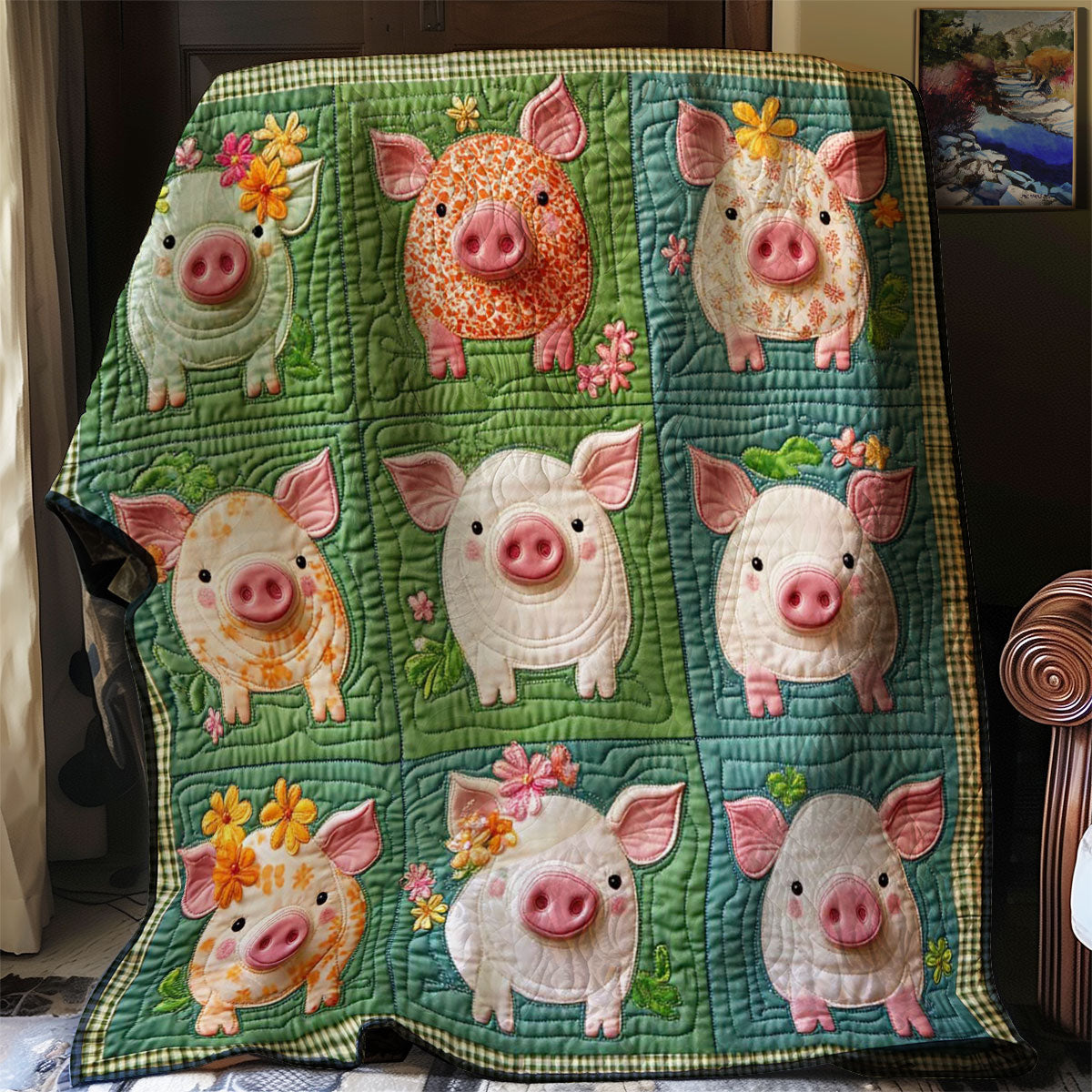 Cute Pig Collection WP0208021CL Quilt