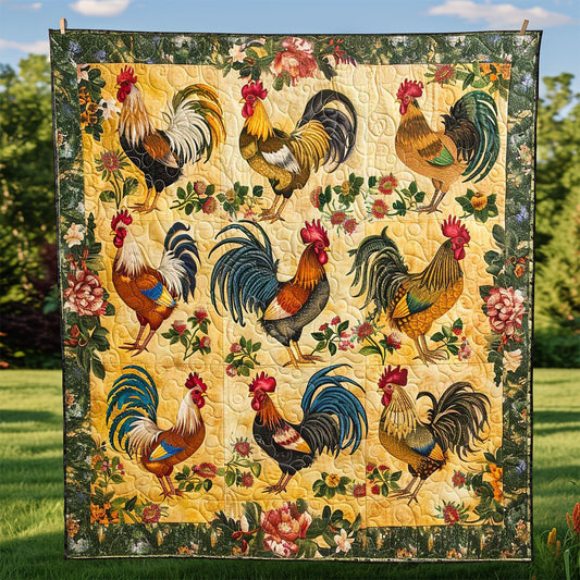 Farm Sunny Chicken WP1308013CL Quilt