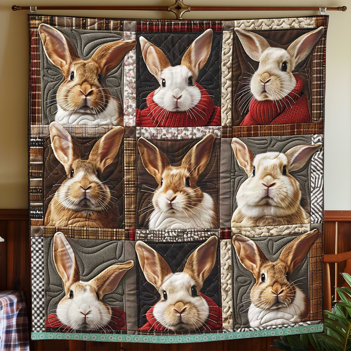 Fluffy Bunny WP3008015CL Quilt