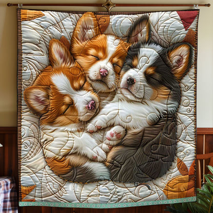 Fluffy Corgi WP0409022CL Quilt