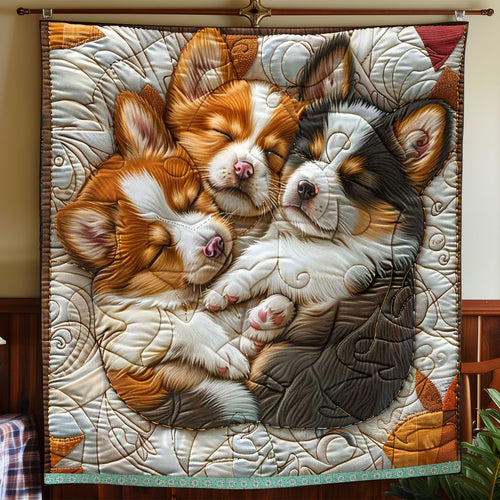 Fluffy Corgi WP0409022CL Quilt